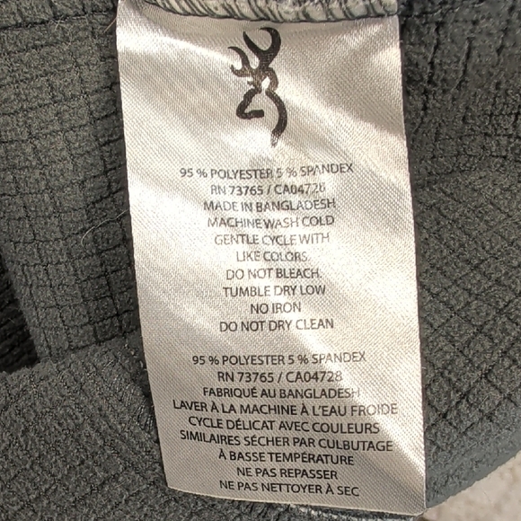 Browning Camo Full Zip Jacket Men’s Large Mossy Oak Shadow Grass Pattern - Picture 4 of 5